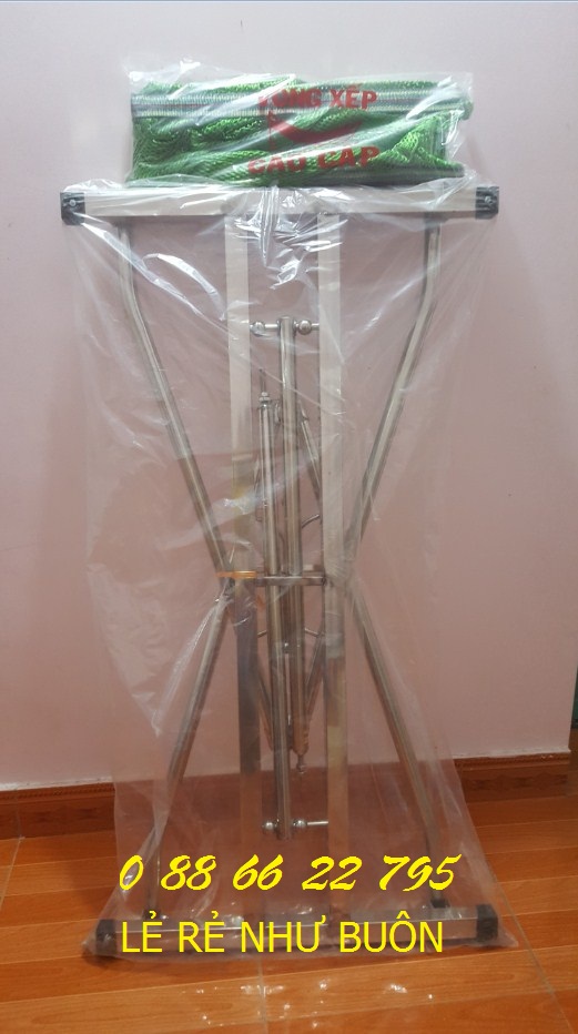 Võng xếp inox thang vuông loại 1 siêu bền siêu đẹp