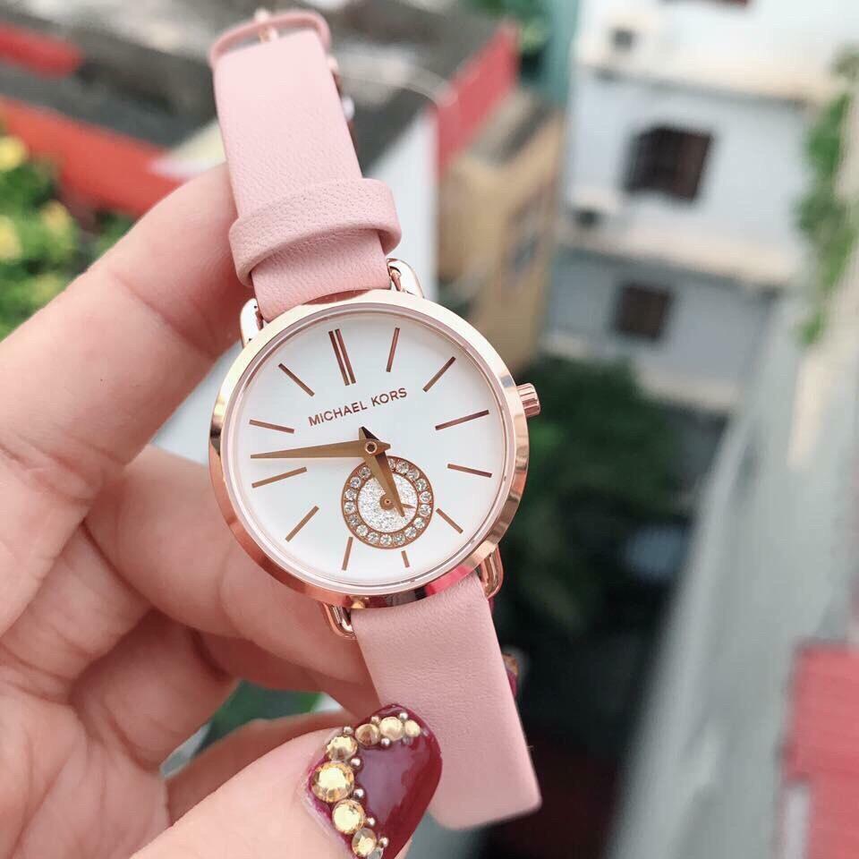 Đồng hồ nữ dây da Michael Kor$ MK2735 Size 32mm fullbox, Đồng hồ nữ chống nước,Đồng hồ nữ cao cấp
