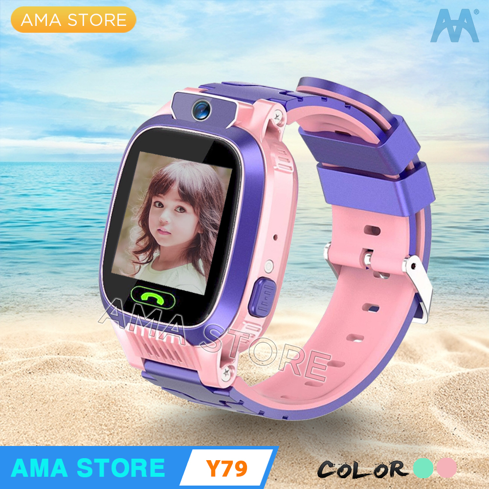 Đồng Hồ Thông Minh Định vị Trẻ em AMA Watch Y79 Pin khỏe Ngôn ngữ Tiếng