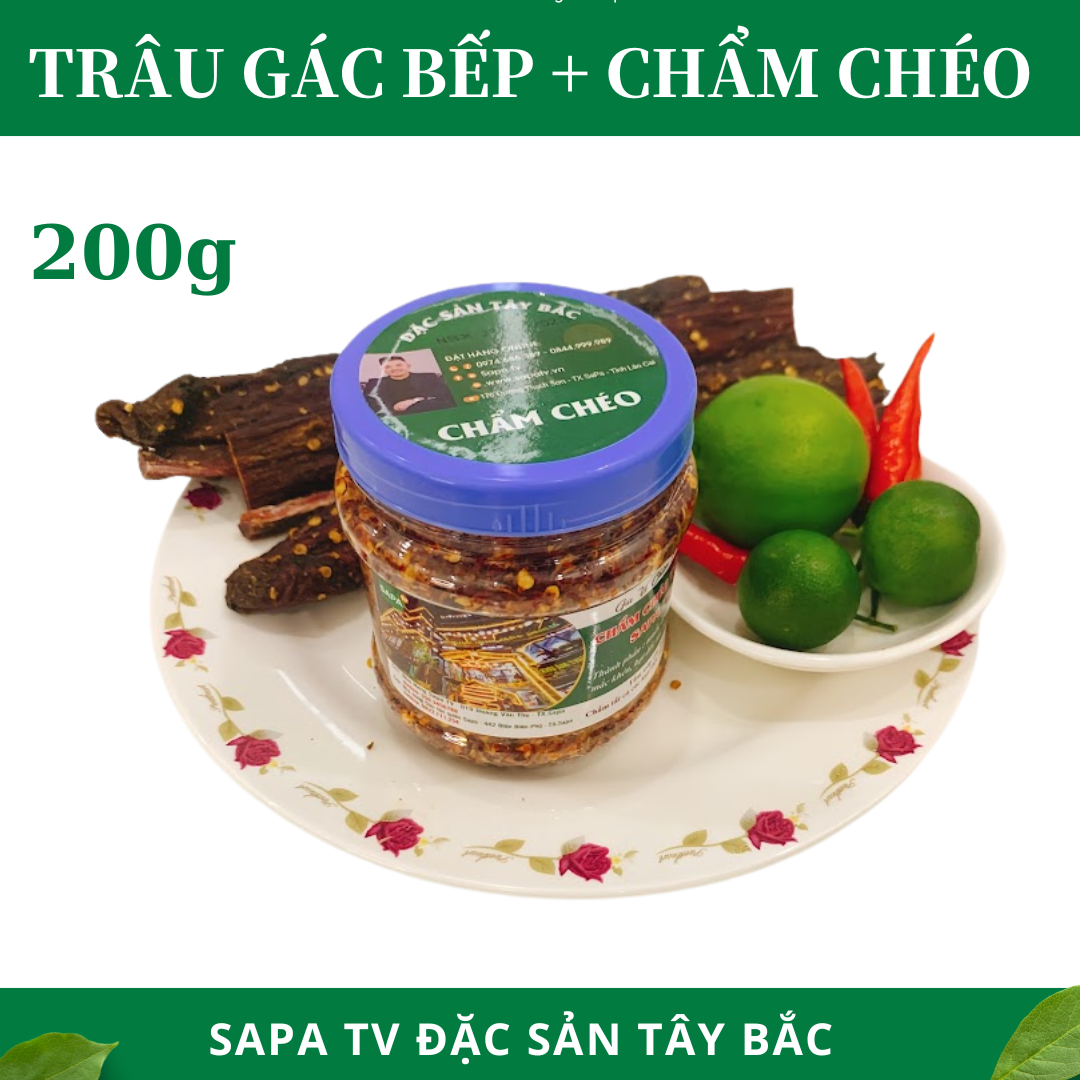 Combo trâu gác bếp + chẩm chéo sapa tv - đặc sản tây bắc.