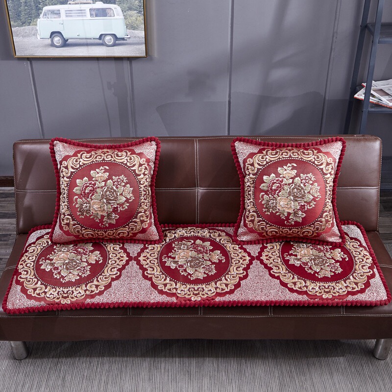 Thảm ghế , nệm ghế hoàng gia đỏ loại 1m8 x 60cm mẫu màu đỏ