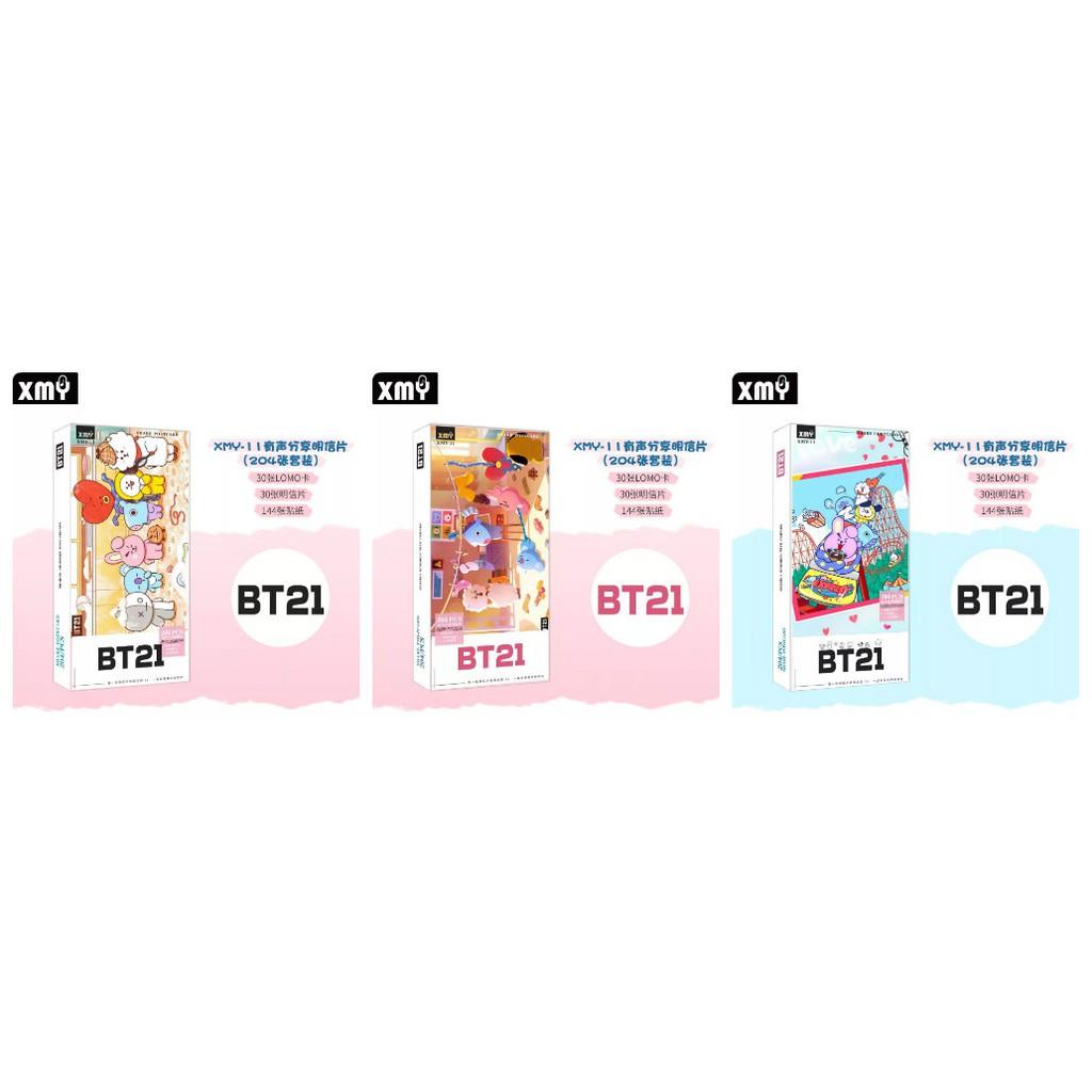 Postcard Bangtan Boys chibi hộp ảnh bộ ảnh có ảnh dán sticker lomo bưu thiếp army