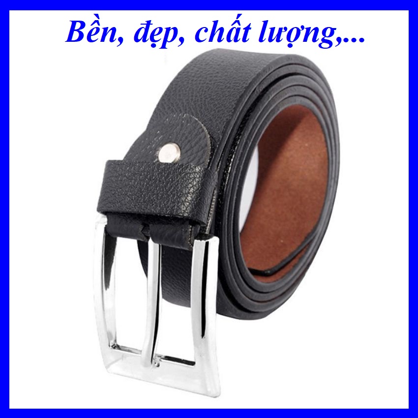 Thắt lưng nam, dây nịt da nam, thắt lưng khóa kim, bấm lỗ sẵn