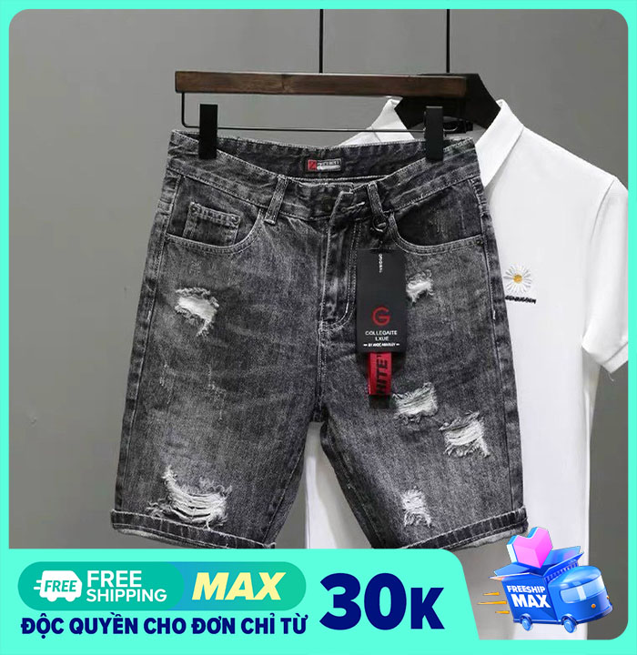 Quần Short Nam, Quần Short Jean Nam, Quần Sọt Nam Co Giãn Thoải Mái Sjn03