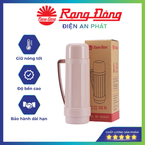 Phích giữ nhiệt 2 lớp Rạng Đông RD-1038 N2, Dung tích 1.0 lít, Kích thước 109x297mm