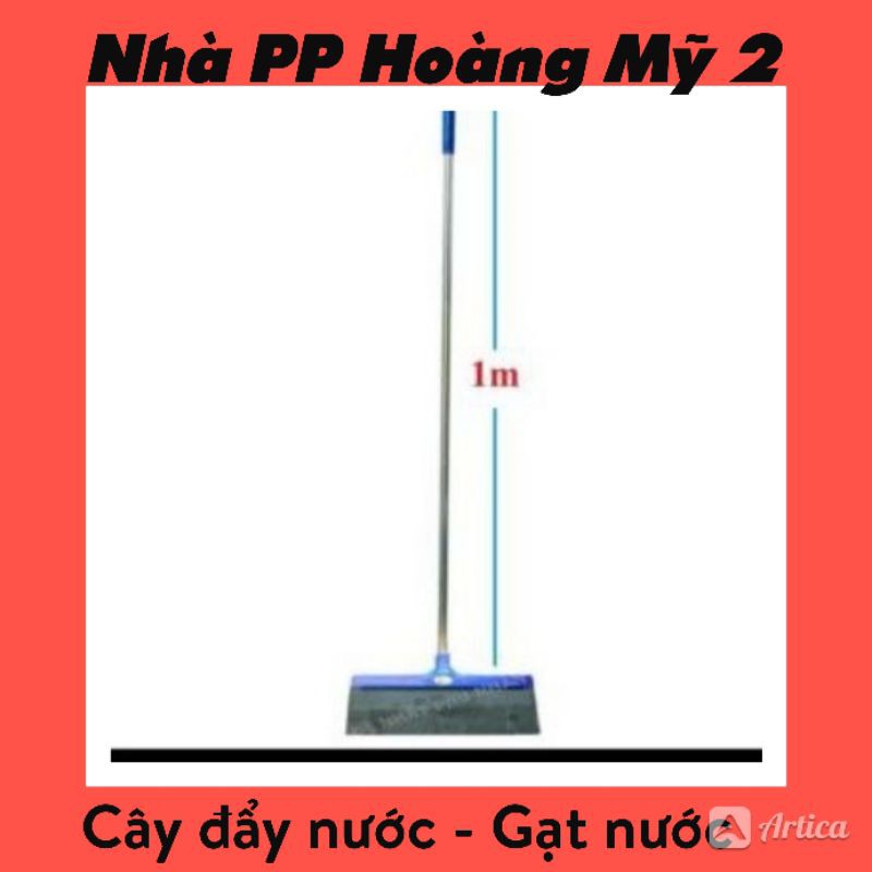 Cây đẩy nước sàn nhàcán inox đầu gạt nhựa