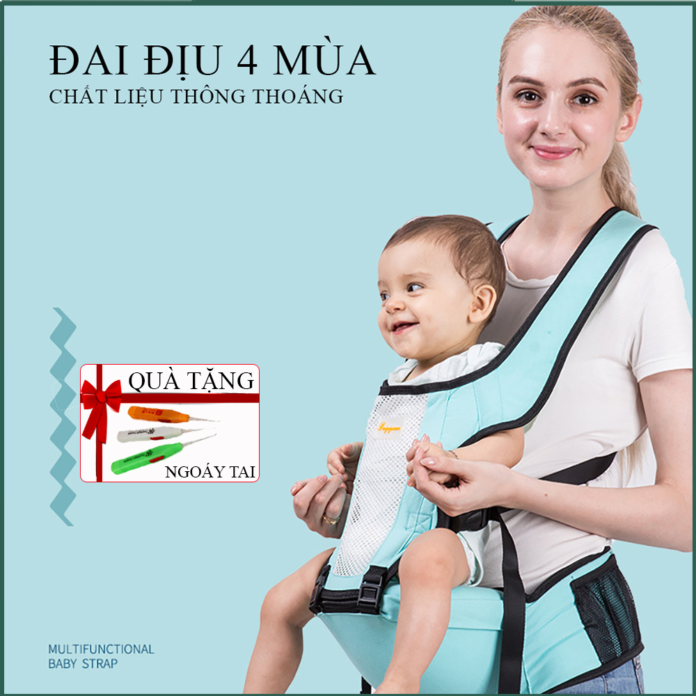 Đai địu em bé- Đai địu 4 tư thế cho bé từ 0-36 tháng có bệ ngồi an toàn - tiện lợi- sử dụng đơn giản- BẢO HÀNH ĐỔI MỚI 1-1 NẾU CÓ LỖI TRONG 7 NGÀY