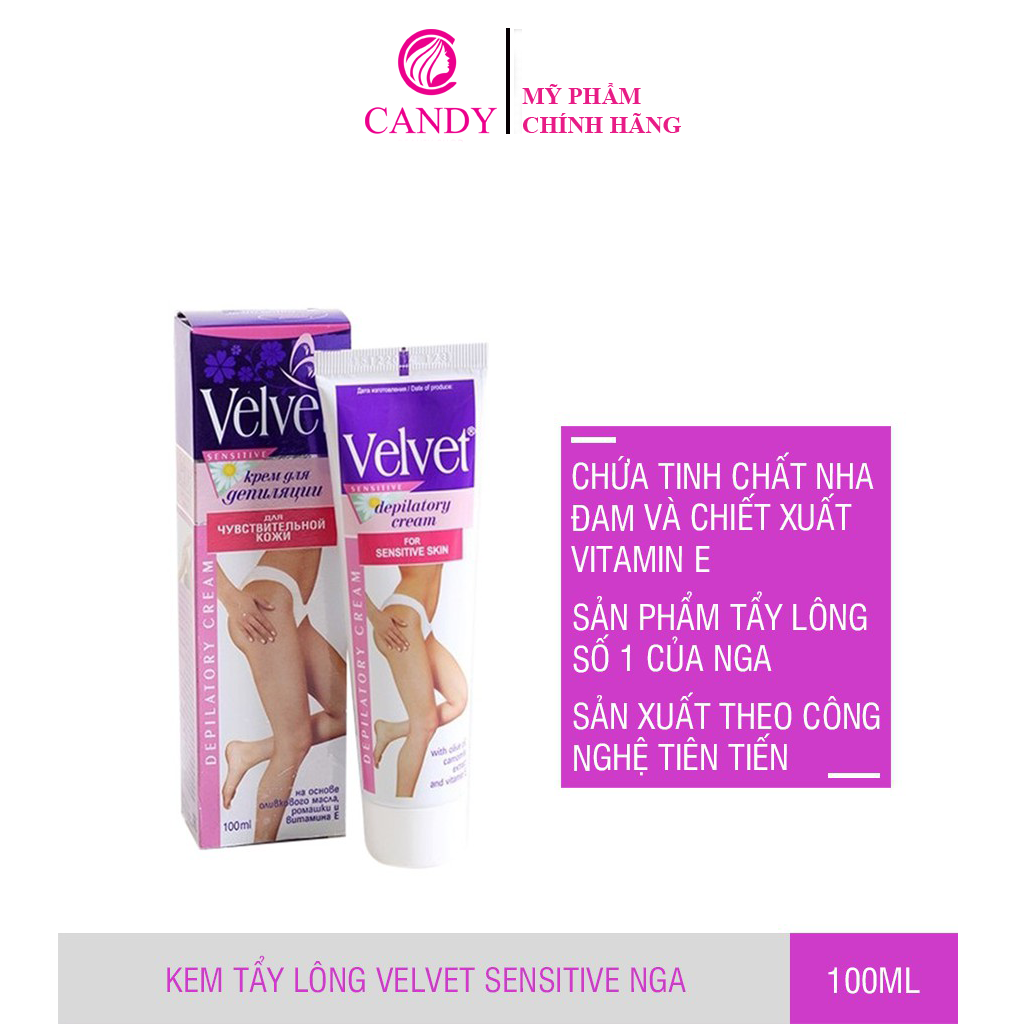 [Hoàn Tiền 8%]Kem tẩy lông Velvet Nga 100ml