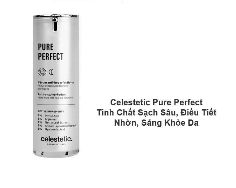 Serum Celestetic Pure Perfect Giảm Mụn, Điều Tiết Nhờn, Giảm Thâm Mụn 30ml