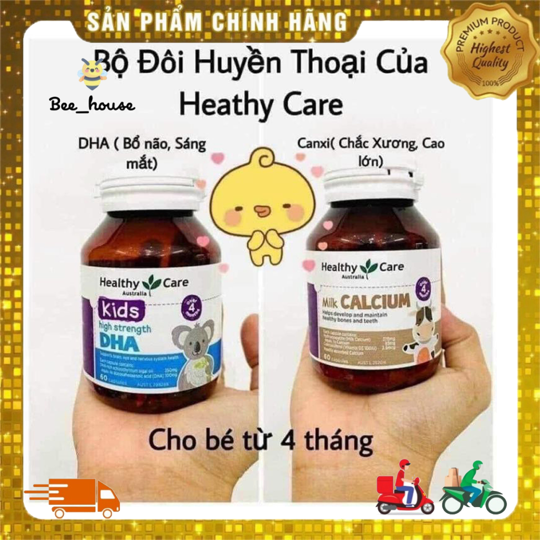 Canxi milk calcium + dha healthycare, bổ sung canxi và dha cho bé -𝗕𝗘𝗘𝗛𝗢𝗨𝗦𝗘