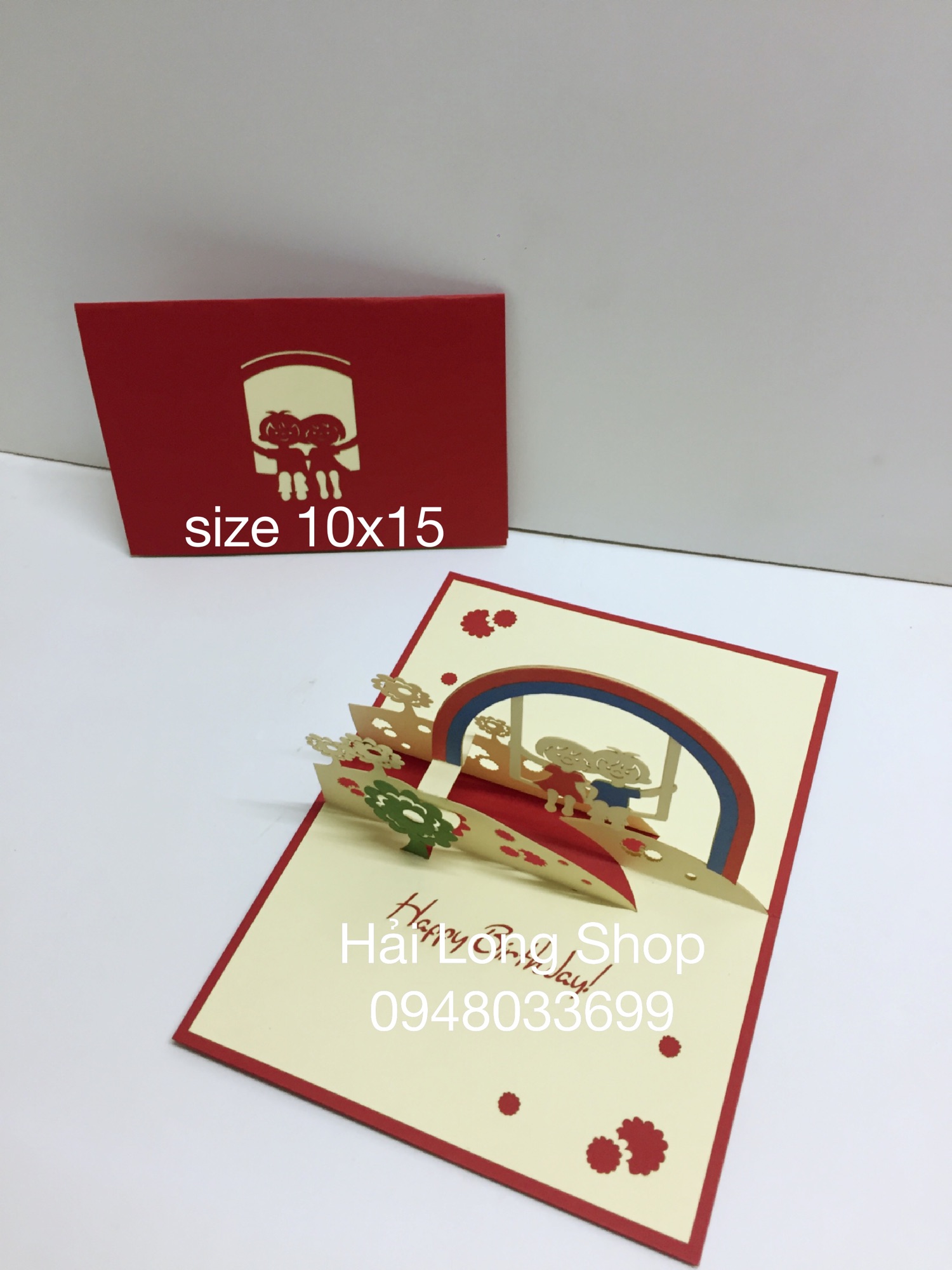 Bé ngồi xích đu - Sinh Nhật - Birthday - Thiệp 3D