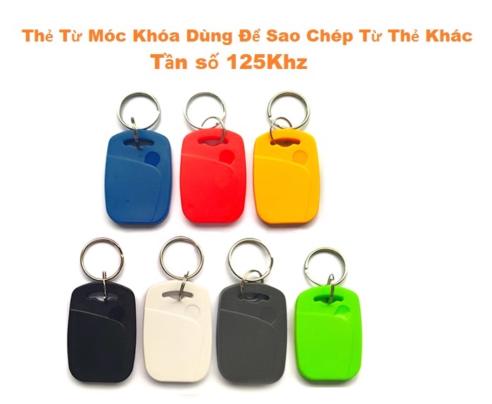 Combo 10 chiếc thẻ từ rfid móc khóa thế hệ mới tần số 125khz loại sao chép được nhiều lần