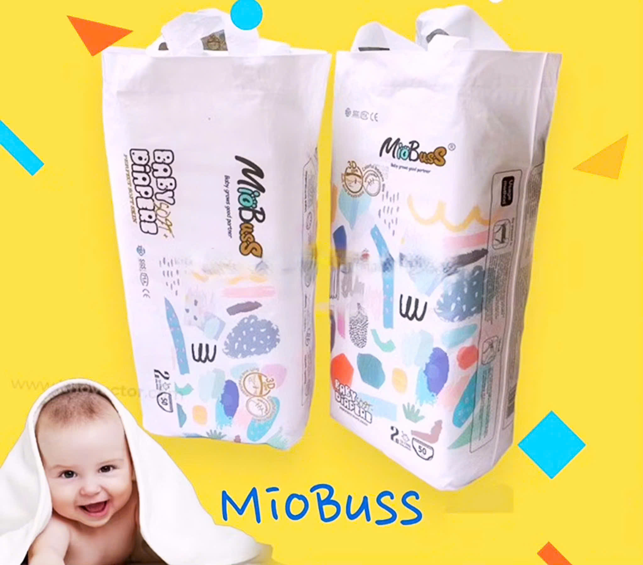 (Combo 2 bịch) Tã bỉm quần MIOBUSS xuất Nhật chính hãng, bo chun đa chiều mềm mỏng thấm hút tốt cho bé Size từ 5-23kg