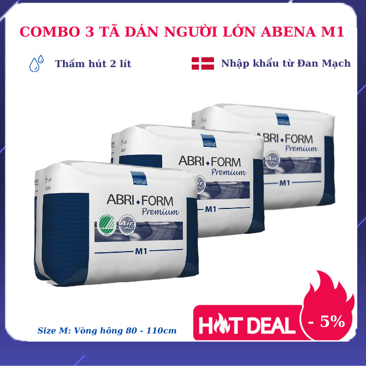 3 packs of Abena Abri Form Premium M1 Incontinence Briefs