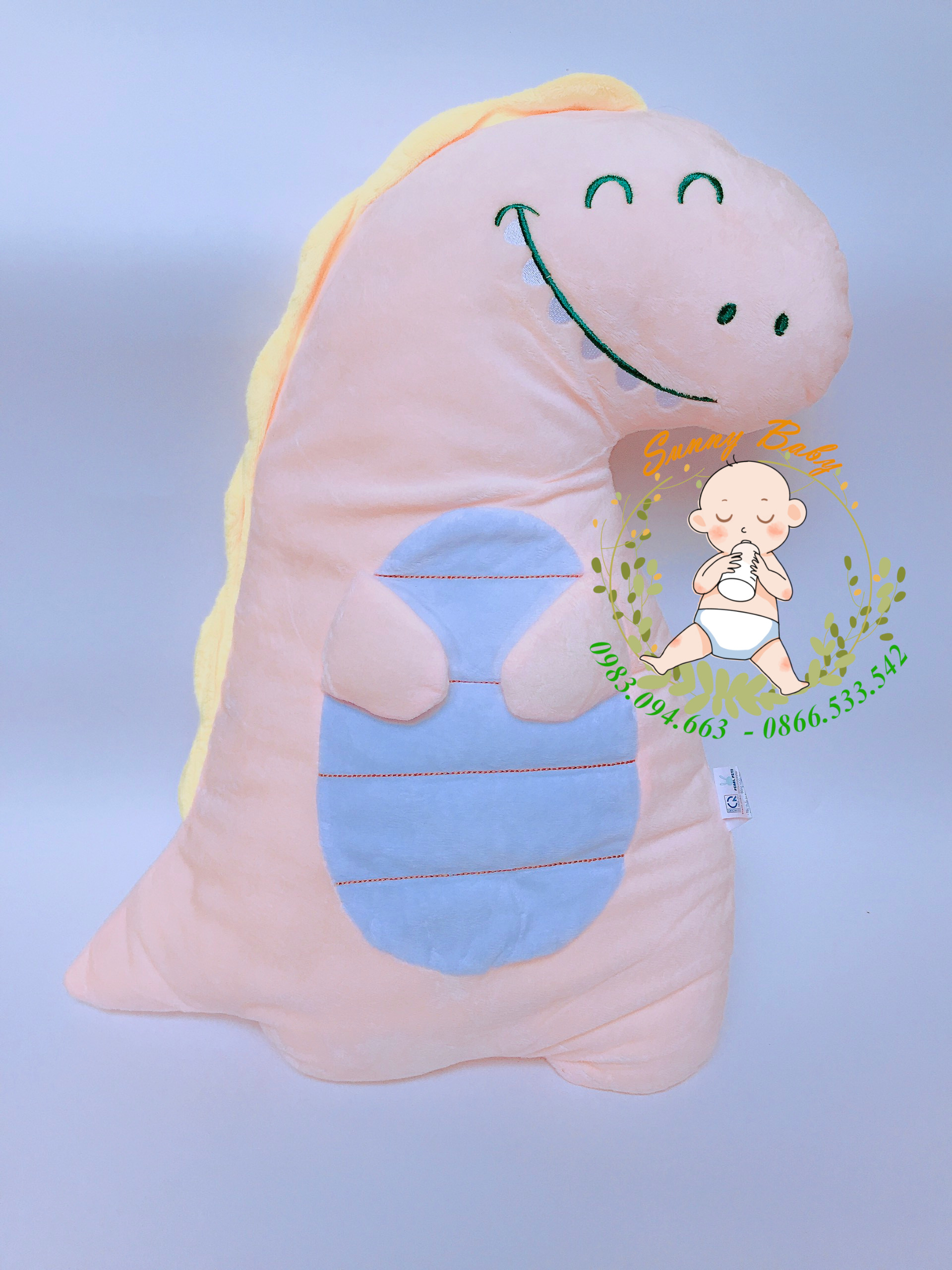 Gối tựa lưng - gối ôm khủng long bông 50cm dễ thương - chất liệu cao cấp an toàn cho bé