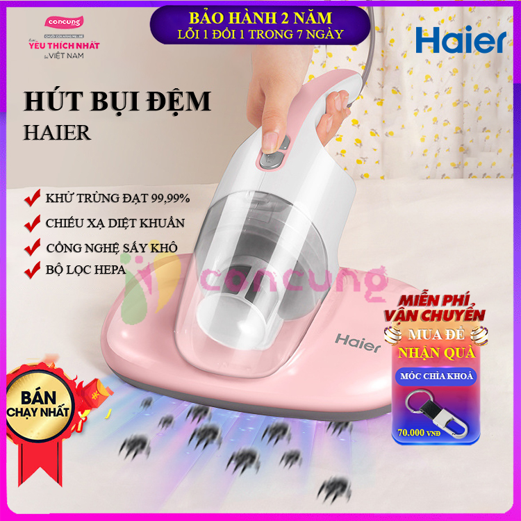 Máy hút bụi giường nệm HAIER tích hợp chiếu xạ diệt khuẩn UV, Máy hút bụi diệt khuẩn UV hút bụi gối đệm giường Bảo hành 2 năm lỗi 1 đổi 1 trong 7 ngày