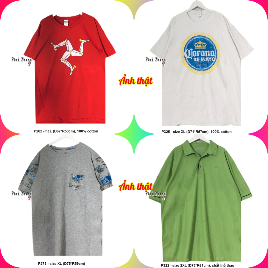 Áo thun, áo phông, t-shirt Oversize nữ, nam 2hand, mẫu mã đa dạng 280323-3