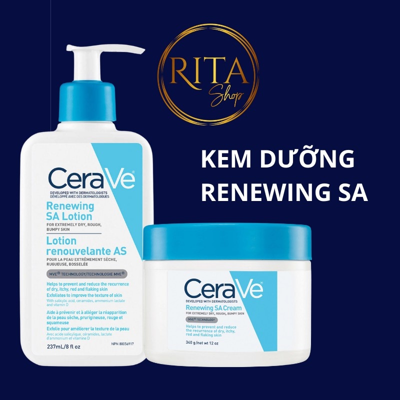 [Bill Canada] Kem dưỡng ẩm da cho da khô sần và mụn Cerave Renewing SA Body Lotion   cream for rough bumpy skin