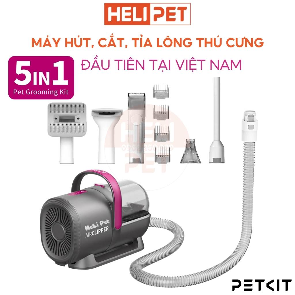 Máy Cắt, Tỉa, Hút Bụi Lông Chó Mèo, Thú Cưng Petkit 5 Công Dụng HeliPet