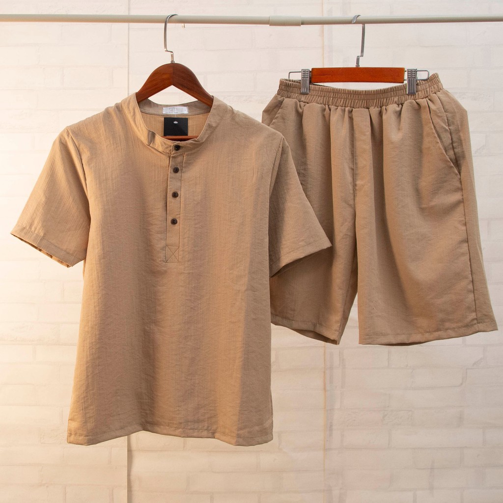 Bộ Quần Áo đũi nam chất vải đẹp co giãn cổ tàu ngắn tay phong cách Hàn Quốc HOT, bộ đũi nam mùa hè sang trọng
