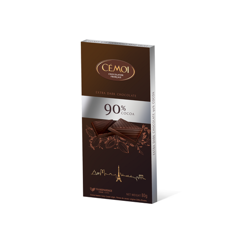 Socola đen 90% cacao dạng thanh cémoi 80g - giftlife
