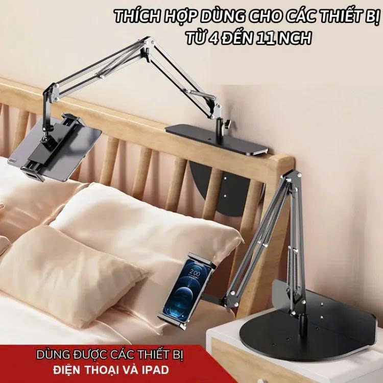 Giá đỡ điện thoại, ipad để bàn, kẹp đầu giường xem phim, quay video chống rung, cây live stream trực tuyến