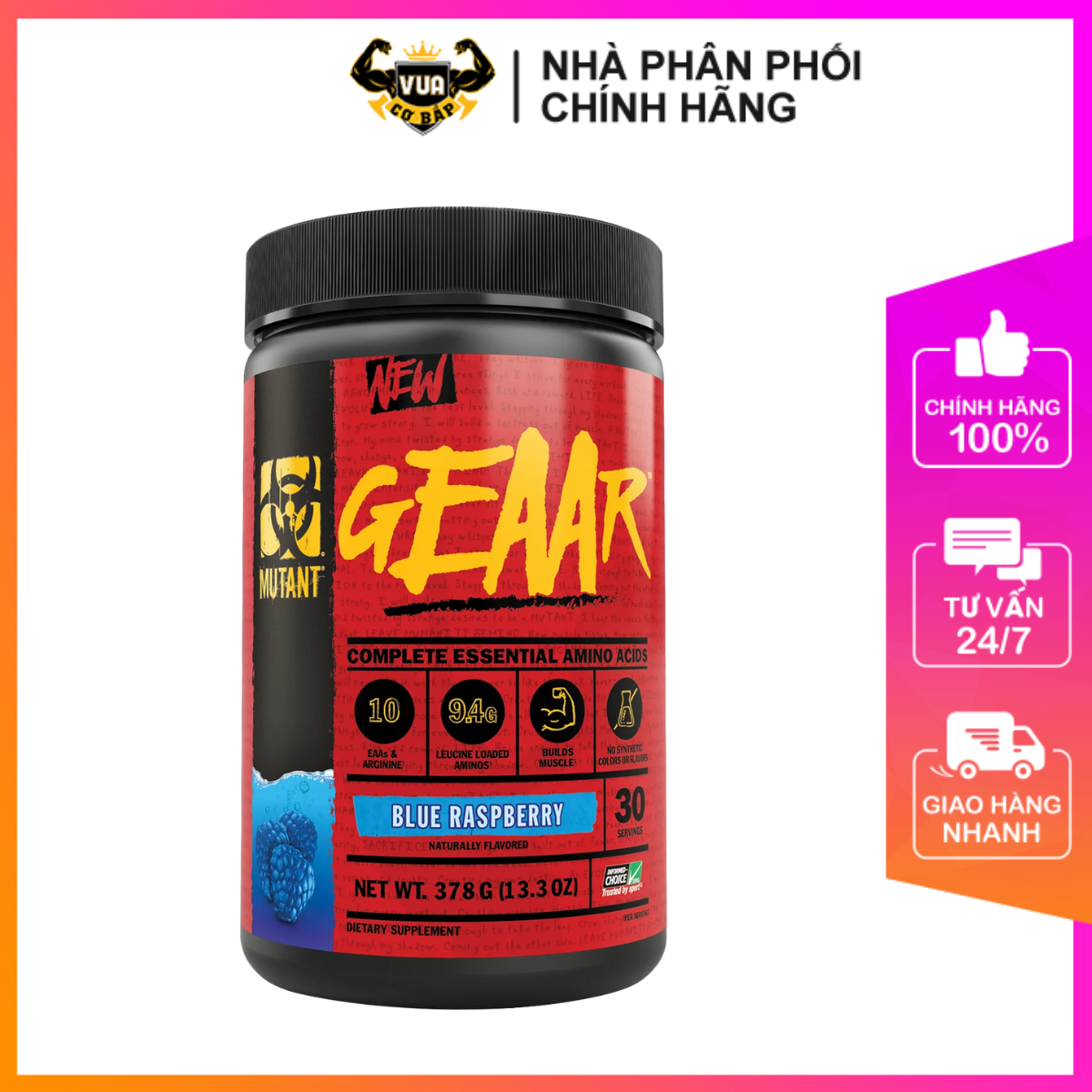 Tăng cơ – phục hồi eaa mutant geaar hộp 400g