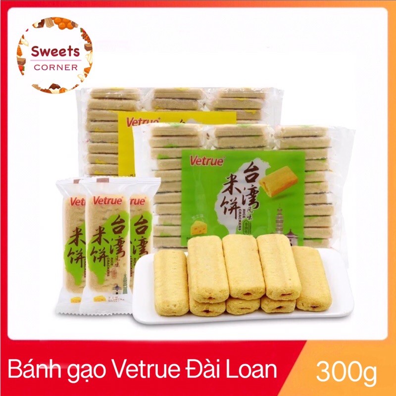 Bánh gạo cuộn trứng muối phomai Vetrue Đài Loan 300g