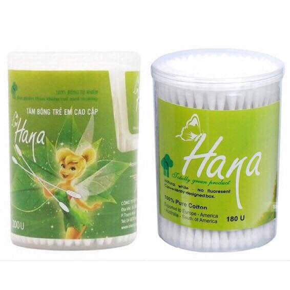 Tăm bông trẻ em cao cấp Hana - hộp 200 cây