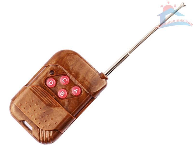 Remote rf học lệnh 433 mhz vân gỗ 4 kênh best clock