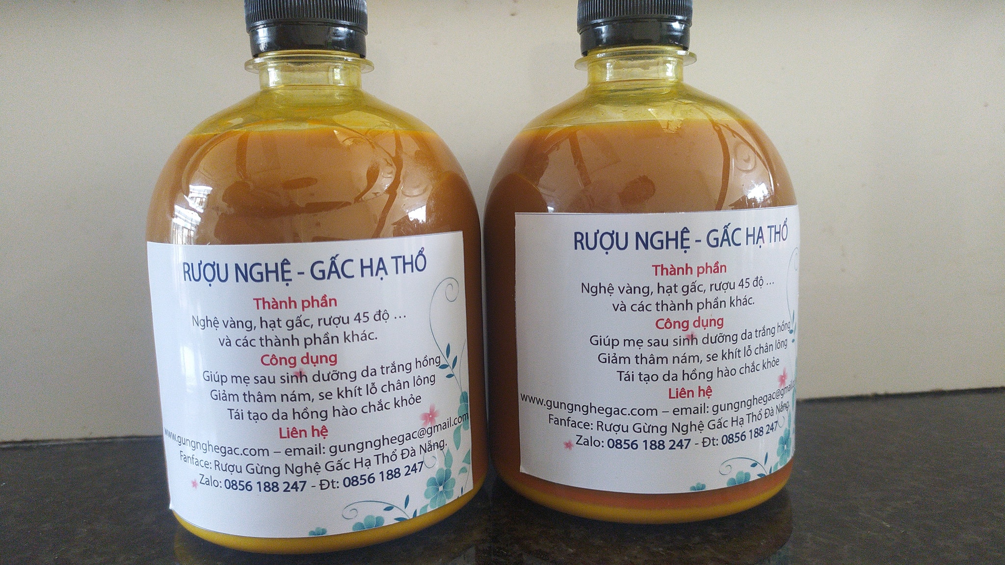 Cốt Nghệ Hạt gấc hạ thổ 500ml - dùng cho da mặt