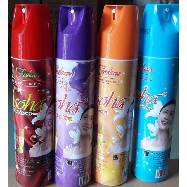 Nước hoa xịt phòng asoha cao cấp 350ml hương thơm mùi mước hoa