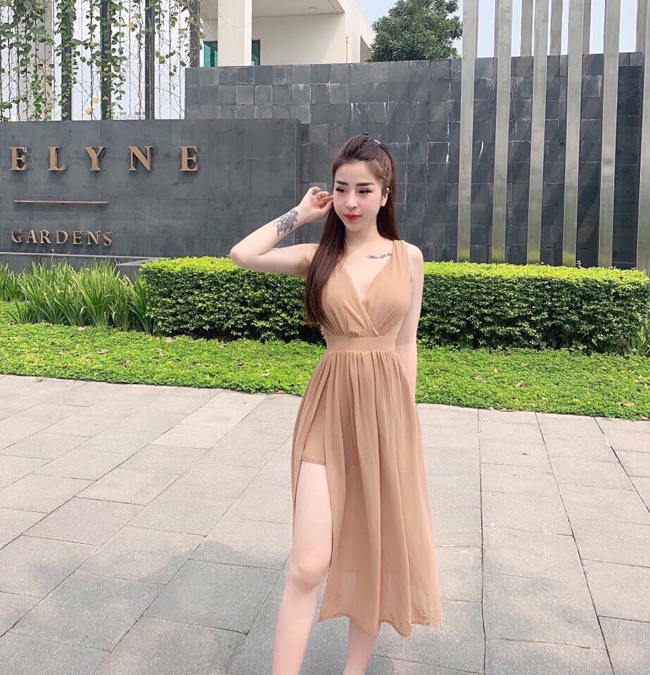 đầm MAXI cổ tim siêu hót