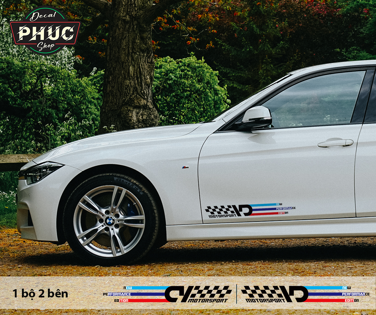 Decal dán xe tem in 3 lớp dày dặn, màu sắc thực tế, đẹp nét, chống bay màu - New Performance