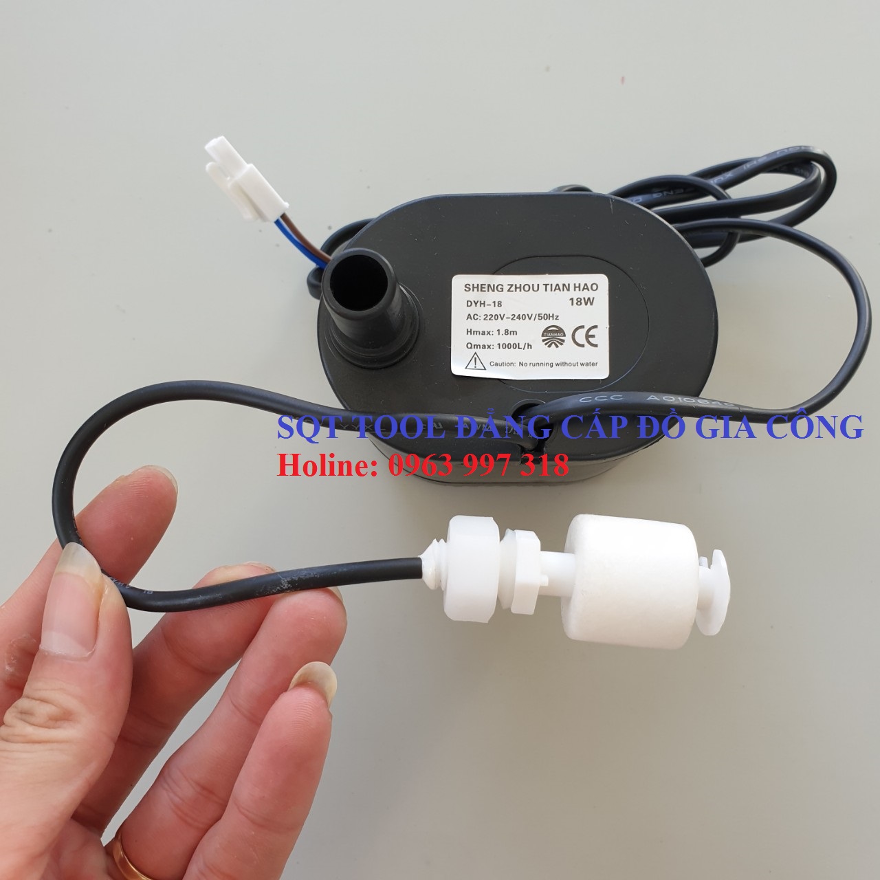 (sheng zhou tian hao chuẩn hãn) Bơm nước quạt điều hòa 18w có phao chống cạn hoặc không có phao chống can