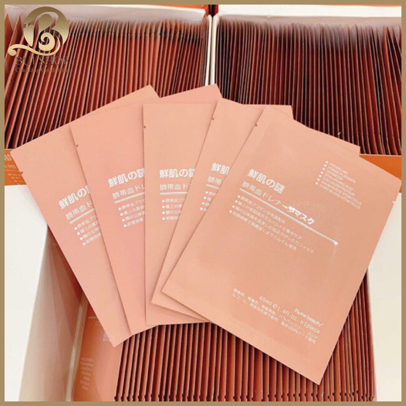 mặt nạ nhau thai cừu nhật bản rwine beauty stem cell placenta mask hộp 50 miếng