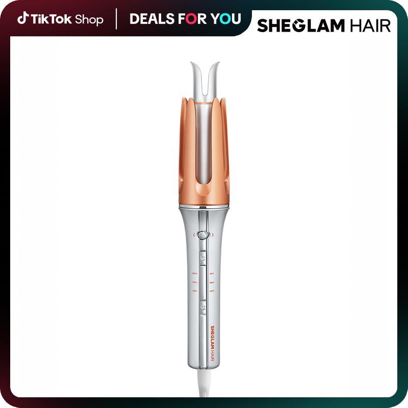 Máy uốn tóc tự động SHEGLAM 1/1.25 inch với 3 nhiệt độ, xoay 2 chiều, chống bỏng, chống rối, tự động tắt, dụng cụ tạo kiểu tóc, máy uốn tóc xoay