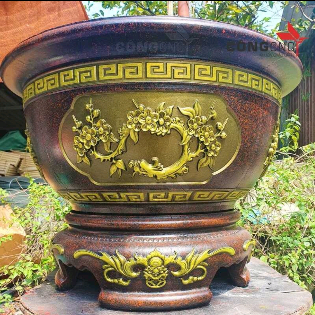 Khuôn chậu tròn 86cm mẫu mới , khuôn đầy đủ lòng trong, hàng việt nam dày dặn, chắc chắn.