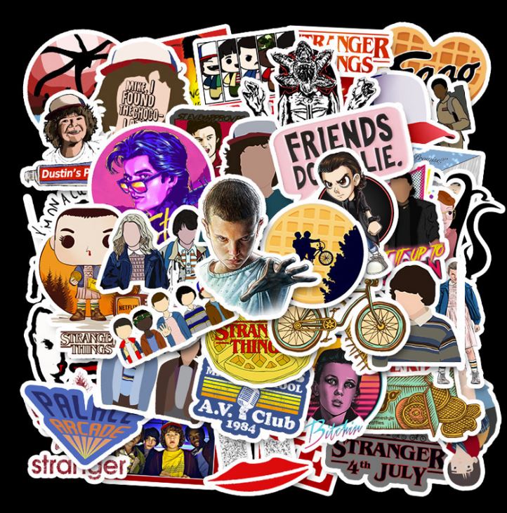 [HCM]Bộ Sticker STRANGER THINGS decal hình dán chống nước trang trí xe laptop nón bảo hiểm vali #98