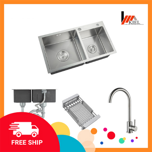 Combo chậu rửa bát + vòi nóng lạnh inox 304 , full phụ kiện bảo hành 24 tháng