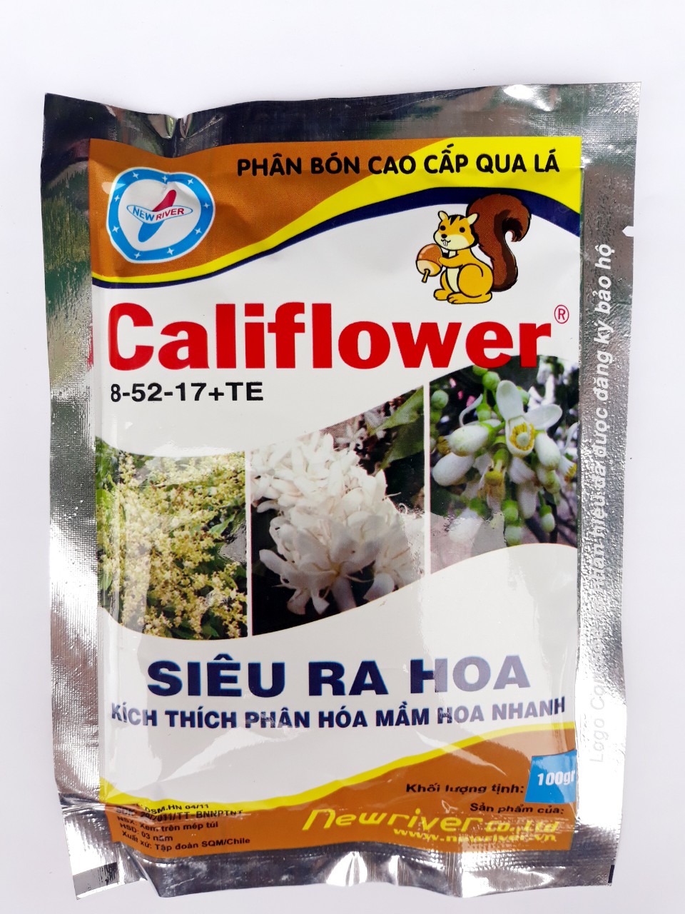 Phân bón lá CALIFLOWER (100g) giúp cây trồng siêu ra hoa, kích thích phân hóa mầm hoa nhanh.