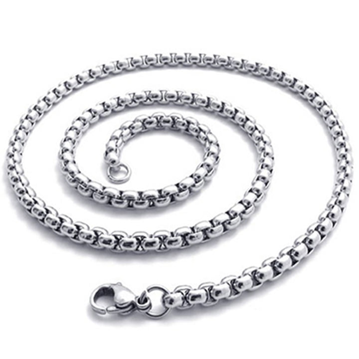 Dây chuyền inox nam xích 3mm bảo hành không đen
