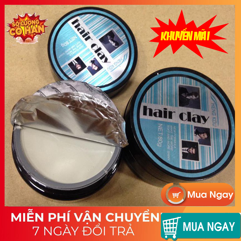 Sáp Vuốt Tóc Hair Clay , Hair Clay ,  Giữ Nếp Tóc Suốt Cả Ngày ,mùi hương nam tính dễ chịu ,Dễ vuốt ,dễ tạo kiểu tóc,[ GIẢM GIÁ 50% ]