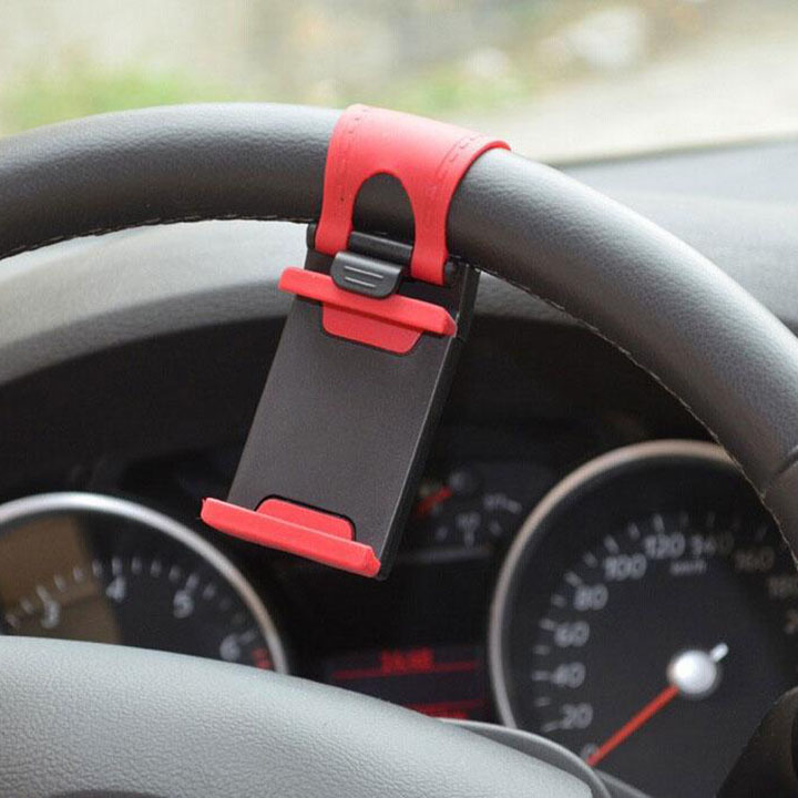 Kẹp điện thoại gắn vô lăng xe hơi, giá đỡ điện thoại trên ô tô chất liệu nhựa tổng hợp chắc chắn - EL0106