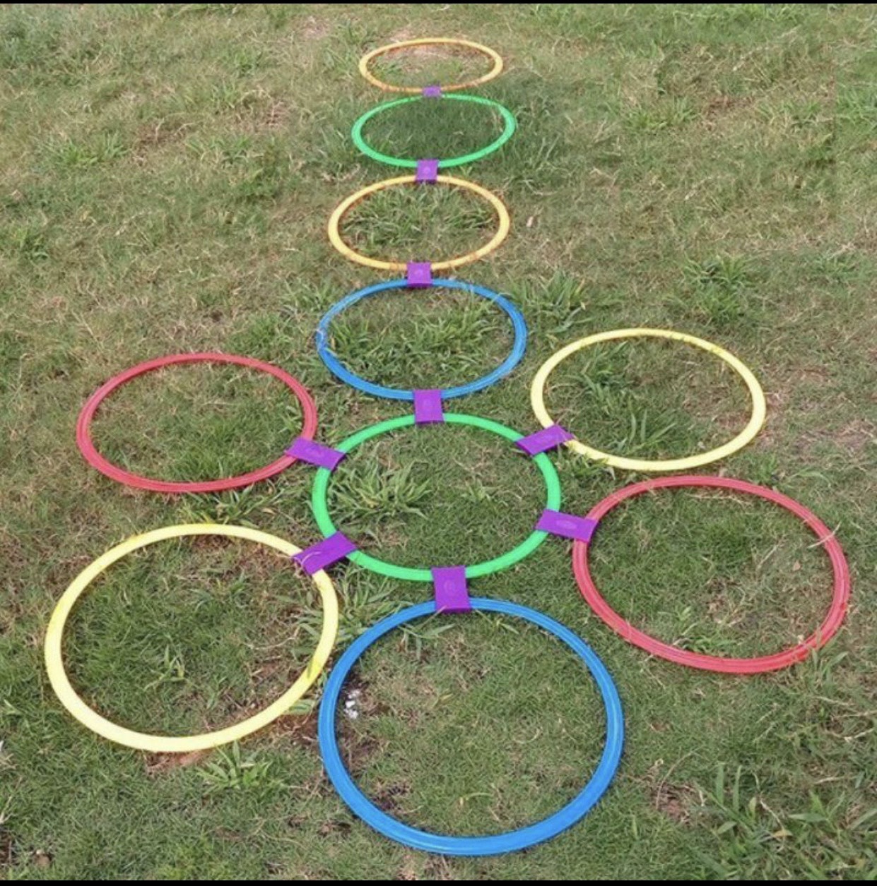 Vòng nhảy lò cò cho bé bộ 10 vòng chơi nhảy lò cò cho bé size 38cm - đồ chơi vận động