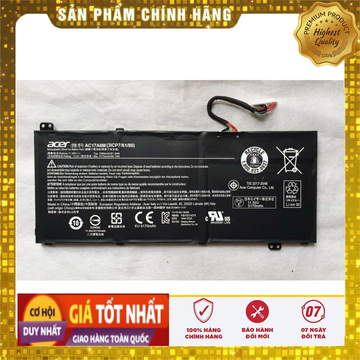 Pin(battery)Original Laptop Acer Spin 3 SP314 - 52 SF314 AC17A8M