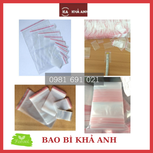 Túi zip trong giá rẻ TPHCM / zipper trong chỉ đỏ 35x45cm [HCM]1kg