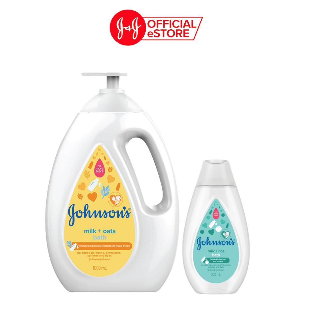 Sữa tắm Johnson's Baby cho bé chứa Sữa Và Yến Mạch 1000ml tặng Sữa tắm sữa và gạo 200ml