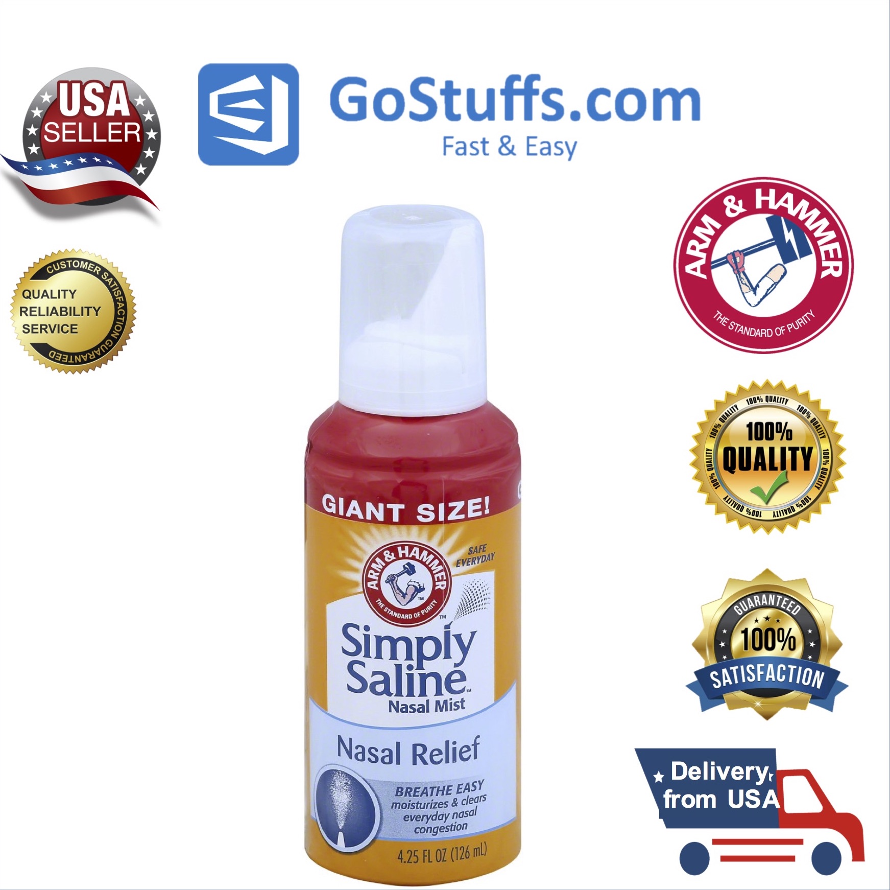 Simply Saline Nasal Mist 126ml - Xịt giảm viêm mũi dị ứng