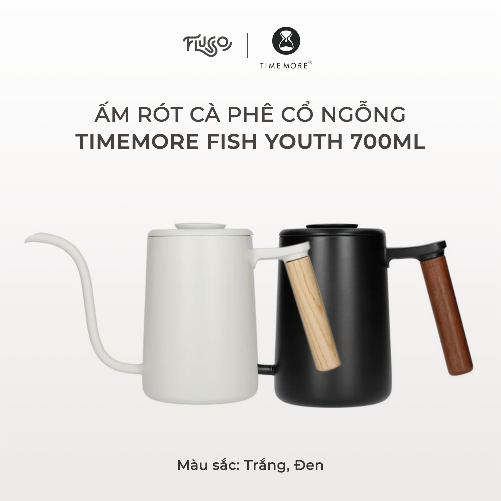 Ấm rót cổ ngỗng Timemore Fish Youth - 700ml